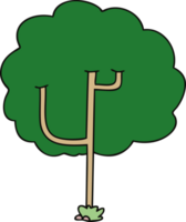 peculiar árbol de dibujos animados dibujados a mano png