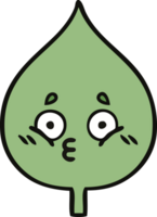 cute cartoon expressional leaf png
