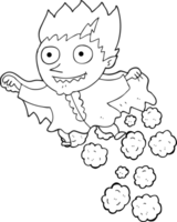 Schwarz-Weiß-Cartoon-Vampir png
