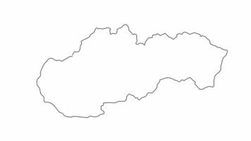 Slovakia country map icon sketch animation video