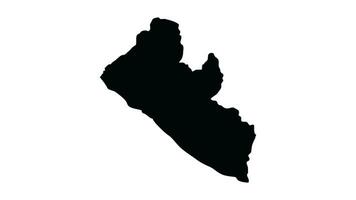 Animation forms a map icon for the country of Liberia video