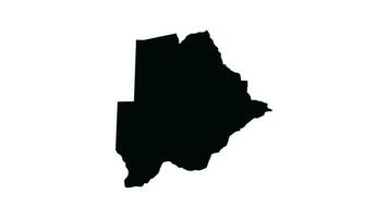 Animation forms a map icon for the country of Botswana video