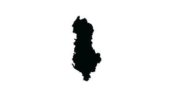 Animation forms a map icon for the country of Albania video