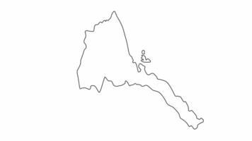 Animated sketch of the map icon for the country of Eritrea video