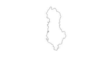 Animated sketch of the map icon for the country of Albania video