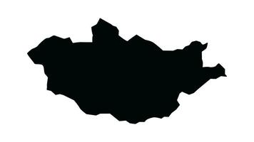 Animation forms a map icon for the country of Mongolia video