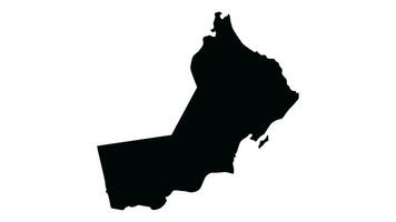 Animation forms a map icon for the country of Oman video