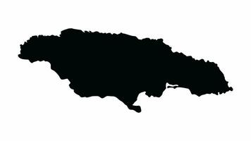 Animation forms a map icon for the country of Jamaica video