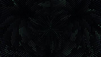 a circular pattern of dots on a black background video