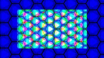 a blue and green pattern with a square in the middle video