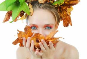 autumn woman portrait photo