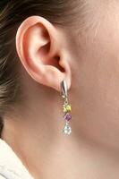 ear ring closeup photo