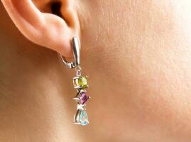 ear ring closeup photo