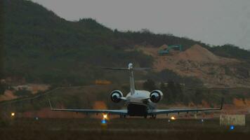 privado chorro avión salida video