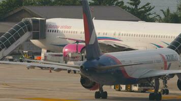 Apron at the terminal of airport video