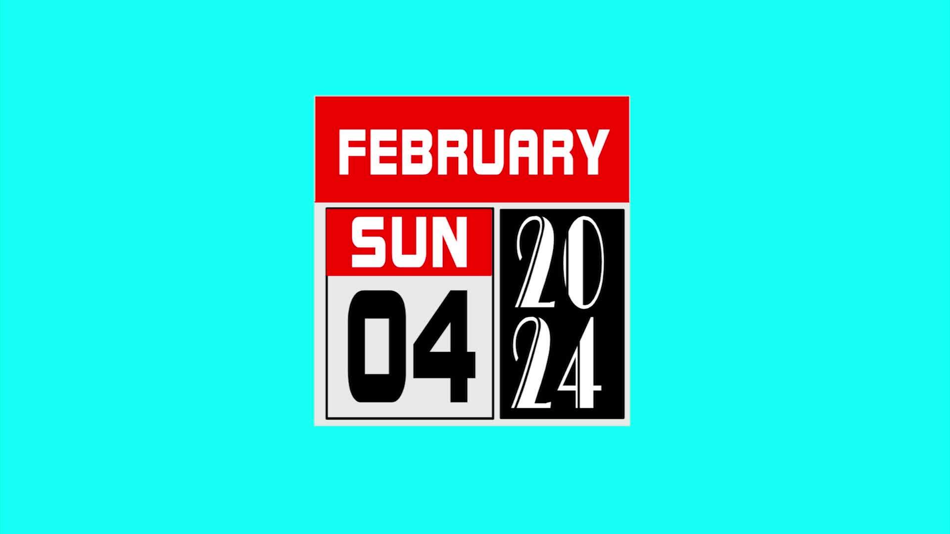 February second Month of the year 2024 36343294 Stock Video at Vecteezy