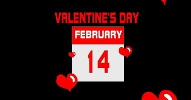 Valentin journée compte à rebours à 14 février video