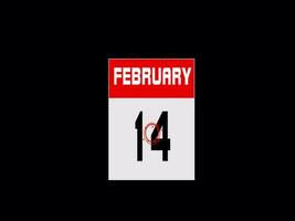 Valentin journée calendrier février compte à rebours video