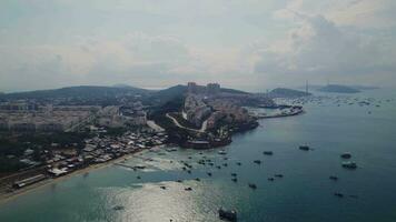 Coastal Metropolis, Hazy Skies and Harbor video