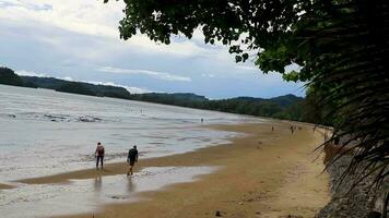 oa nang krabi Thailand 2018 tropisch paradijs turkoois water strand en kalksteen rotsen krabi Thailand. video