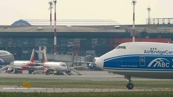 AirBridgeCargo taxiing, side view video