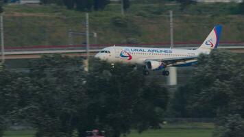 Airbus A320 of Ural Airlines flies video