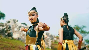 a royal commander trains his troops to learn self-defense while wearing a golden costume video