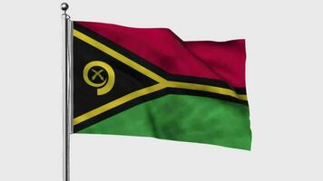 Vanuatu flag realistic waving in the wind, for Independence Day or Anthem etc, transparent background on chroma key video