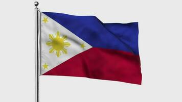 Philippines looped flag waving in the wind with colored chroma key on transparent background remove, cycle seamless loop video