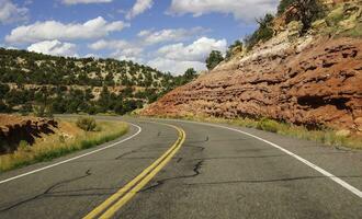 Highway through the badlands photo