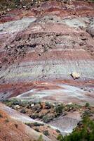 Red and white limestone bands photo