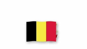 belgie geanimeerd video verhogen de vlag en embleem, invoering van de naam land hoog oplossing.