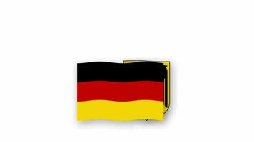 Allemagne Animé vidéo élevage le drapeau et emblème, introduction de le Nom pays haute résolution. video