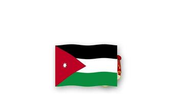 Jordan animated video raising the flag and Emblem, introduction of the name country high Resolution.