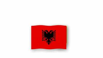 Albania animated video raising the flag and Emblem, introduction of the name country high Resolution.