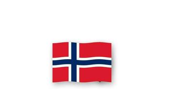 Noorwegen geanimeerd video verhogen de vlag en embleem, invoering van de naam land hoog oplossing.