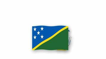 Solomon Islands animated video raising the flag and Emblem, introduction of the name country high Resolution.