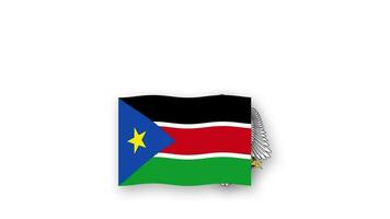 South sudan animated video raising the flag and Emblem, introduction of the name country high Resolution.