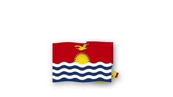 Kiribati animated video raising the flag and Emblem, introduction of the name country high Resolution.