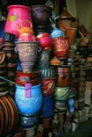 Pottery vases and urns photo