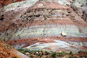 Red and white limestone bands photo