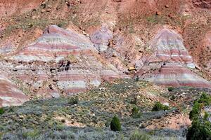 Red and white limestone bands photo