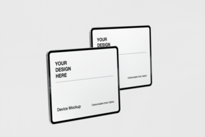 3d tablet mockup with realistic and minimal background. Editable background and object color psd