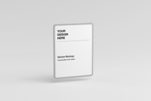 Editable tablet mockup design with minimalist shadow background psd