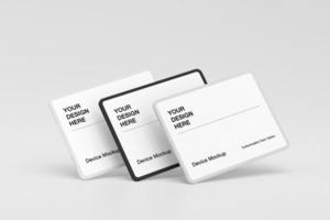 Minimalist tablet mockup with realistic scene and shadow background psd