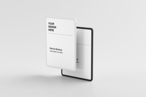 Tablet mockup with customizable background and object color psd