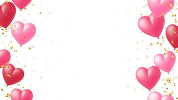 Heart balloon red and pink, love concept, Valentine, holiday party, celebration, wedding  decoration vector