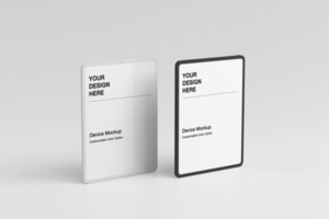Customizable background and object color. Tablet mockup on modern minimal background. psd