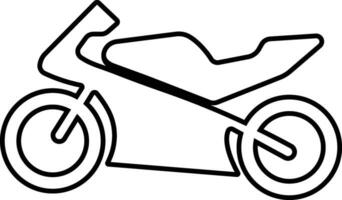 motocicleta y moto icono en línea aislado en lado ver de todas tipo de motocicleta desde ciclomotor, scooter, coche de turismo, Deportes, crucero, y helicóptero. vector para aplicaciones, web