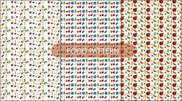 pattern design. food pattern design . vector